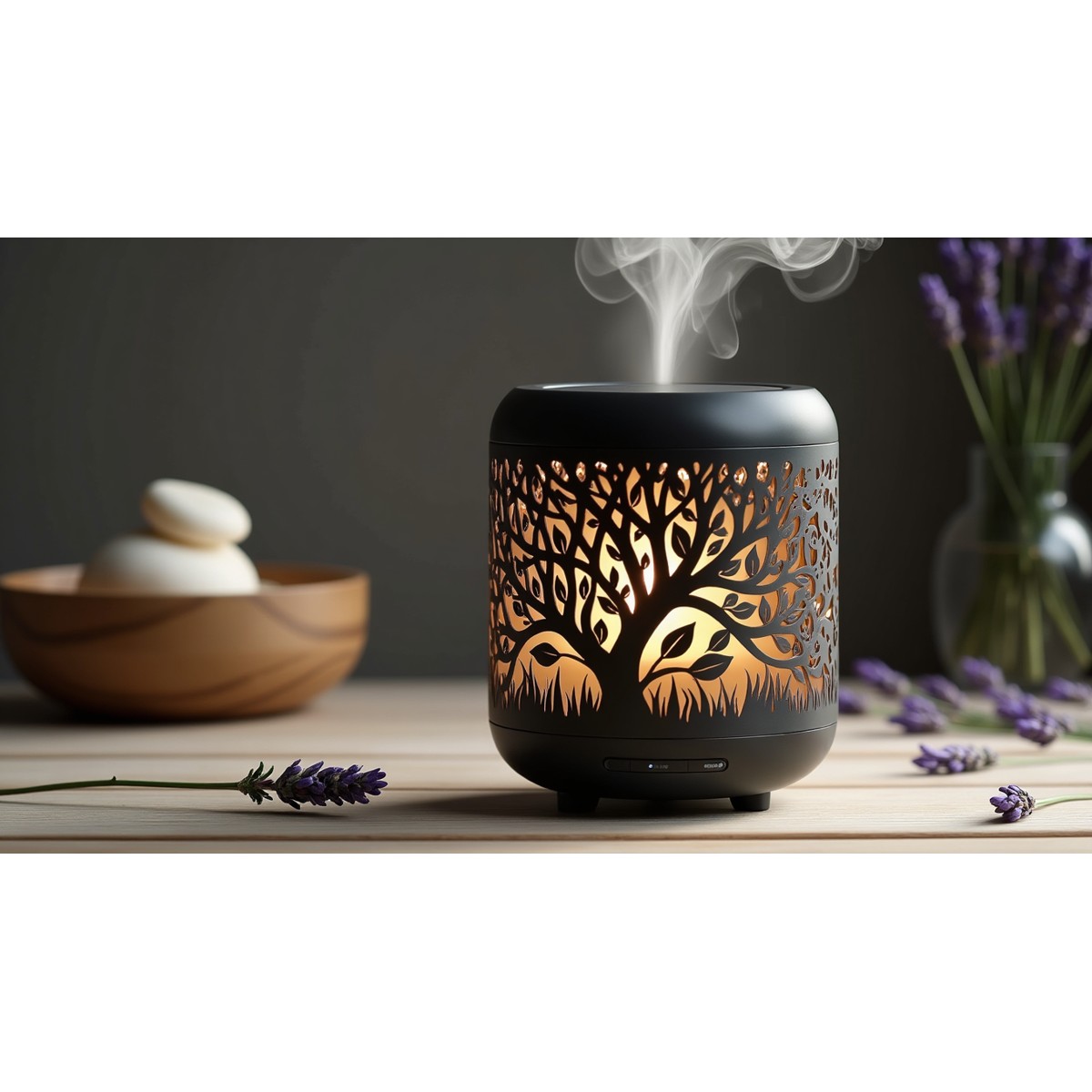 Diffuseur — motif arbre, 7 lumières